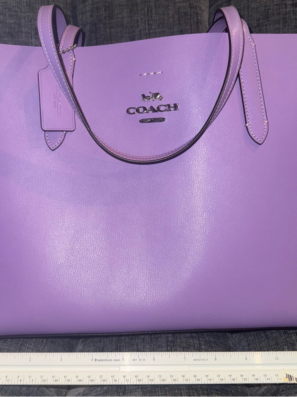 COACH Lavender Purple Leather Tote Bag